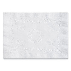 Hoffmaster Placemats, Anniversary Embossed Surface, Straight Edges, 14" x 10", White, 1,000/Carton (PM30659)