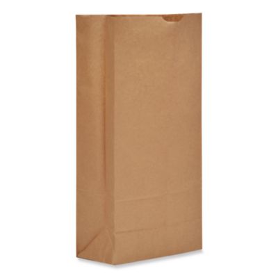 Ross & Wallace Paper Products Grocery Paper Bags, 25# Size, Heavy-Duty, 50# Basis Weight, 8.25" x 5.38" x 18", Kraft, 500/Bundle (GH25)