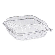 Dart ClearSeal Hinged-Lid Plastic Containers, 9.3 x 8.83 x 3, Clear, 200/Carton (PET95PST1)