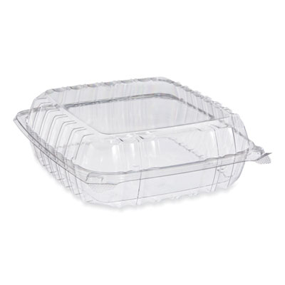 Dart ClearSeal Hinged-Lid Plastic Containers, 9.3 x 8.83 x 3, Clear, 200/Carton (PET95PST1)