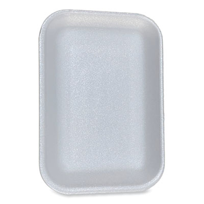 GEN Meat Trays, #2, 8.5 x 6.03 x 1.11, White, Foam, 500/Carton (2WH)