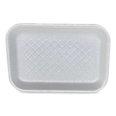 GEN Meat Trays, #2S, 8.5 x 6 x 0.7, White, Foam, 500/Carton (2SWH)