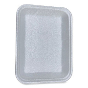 GEN Meat Trays, #4D, 9.47 x 7.12 x 1.32, White, Foam, 500/Carton (4DWH)
