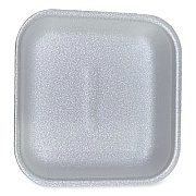 GEN Meat Trays, #1, 5.38 x 5.38 x 1.07, White, Foam, 500/Carton (1WH)