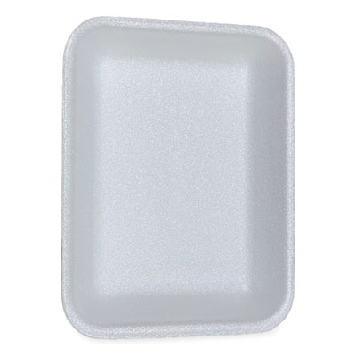 GEN Meat Trays, #3P, 8.7 x 6.6 x 1.1, White, Foam, 400/Carton (3PWH)