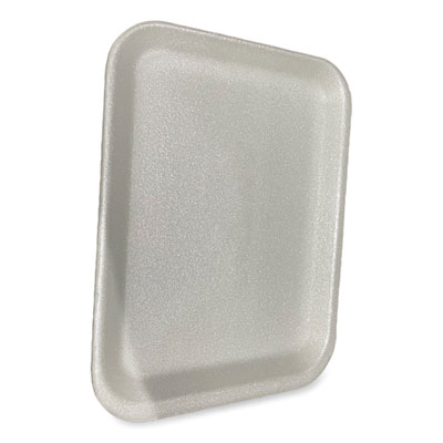 GEN Meat Trays, #4S, 9.5 x 7.25 x 0.5, White, Foam, 500/Carton (4SWH)