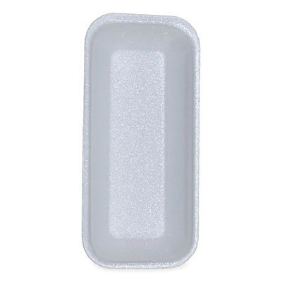 GEN Meat Trays, #1.5, 8.38 x 3.94 x 1.1, White, Foam, 1,000/Carton (15WH)