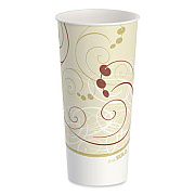 SOLO Double Sided Poly Paper Cold Cups, 24 oz, Symphony Design, 50/Sleeve, 20 Sleeves/Carton (RP24TPJ8000)