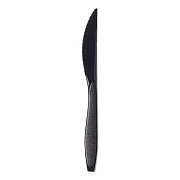 SOLO Reliance Mediumweight Cutlery, Knife, Plastic, Black, 1,000/Carton (RSKK0004)