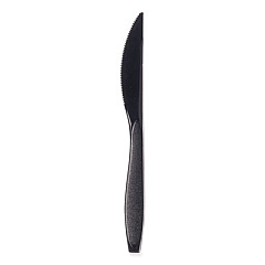 SOLO Reliance Mediumweight Cutlery, Knife, Plastic, Black, 1,000/Carton (RSKK0004)