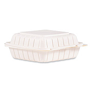 Dart Hinged Lid Containers, 8.25 x 8 x 3, White, Plastic, 150/Carton (85MFPPHT1R)