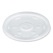 Dart Cold Cup Lids, Fits 8 oz to 32 oz Cold Cups/Containers, Plastic, Translucent, 100/Sleeve, 10 Sleeves/Carton (20SL)