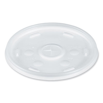 Dart Cold Cup Lids, Fits 8 oz to 32 oz Cold Cups/Containers, Plastic, Translucent, 100/Sleeve, 10 Sleeves/Carton (20SL)