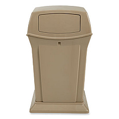 Rubbermaid Commercial Ranger Fire-Safe Container, Two Doors, 45 gal, Structural Foam, Beige (917188BG)
