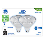 GE LED PAR38 Non-Dimmable Outdoor Flood Light Bulb, LED15P38/WWFLB/10K-2, 15 W, Bright White, 2/Pack (93129298)