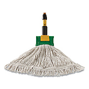 Rubbermaid Commercial Web Foot BLEND SHRINKLESS Mop Head, Cotton/Synthetic, Small, Orange, 6/Carton (FGA25306OR00)