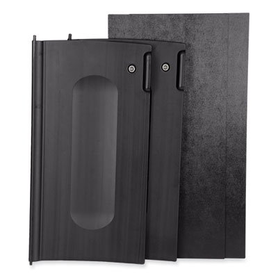 Rubbermaid Commercial Executive Janitorial Cleaning Cart Locking Cabinet Door Kit, Black (1995833)