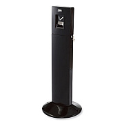 Rubbermaid Commercial Metropolitan Smokers' Station, Weighted Base, 1.6 gal, Galvanized Liner, 16.8 dia x 42.8h, Black (FGR93400BK)