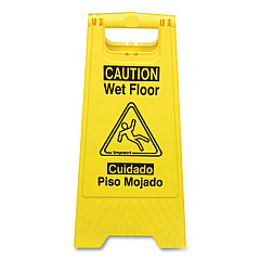 Impact Bilingual Yellow Wet Floor Sign, 12.05 x 1.55 x 24.3 (9152W)
