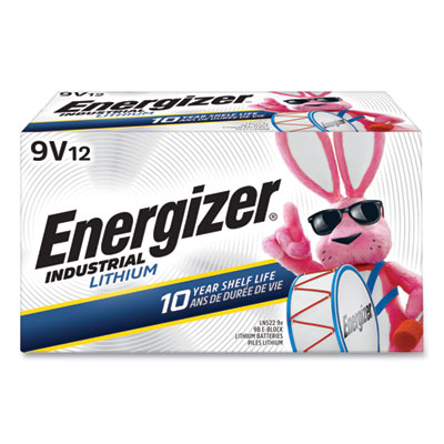 Energizer Industrial Lithium 9V Battery, 9 V, 12/Box (LN522)