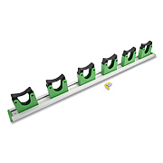 Unger Hang Up Cleaning Tool Holder, 28w x 3.15d x 2.17h, Silver/Green (HO700EA)