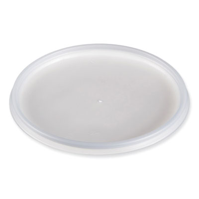 Dart Plastic Lids for Foam Cups, Bowls and Containers, Vented, Fits 12 oz to 60 oz, Translucent, 100/Pack, 10 Packs/Carton (32JLR)