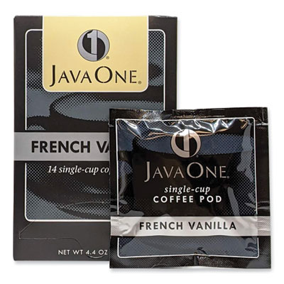 Java One Coffee Pods, French Vanilla, Single Cup, 14/Box (70400)