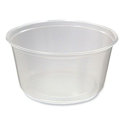 Fabri-Kal Microwavable Deli Containers, 12 oz, 4.6" Diameter x 2.3" h, Clear, Plastic, 500/Carton (PK12SC)