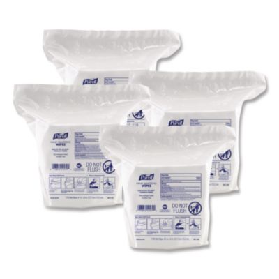 PURELL Hand Sanitizing Wipes, 5 x 6, Fresh Citrus Scent, White, 1,700/Refill Pouch, 4/Carton (951704CT)