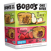 Bobo's Stuff'd Oatmeal Bites, Two-Flavor Multi-Pack: Apple Pie and Strawberry, 1.3 oz Individually Wrapped, 24/Carton (00125)