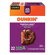Dunkin' K-Cup Pods, Turtle Love Coffee, 22/Box (5000367615)