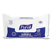 PURELL Healthcare Surface Disinfecting Wipes, 1-Ply, 7 x 10, Unscented, White, 72/Pack (937012)
