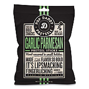 Pop Daddy Garlic Parmesan Pretzel Sticks, 3 oz Bag, 15/Carton (00557)
