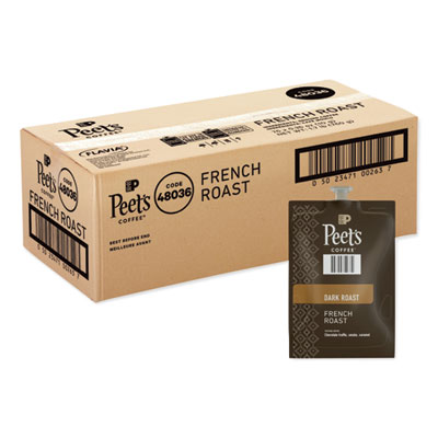 Peet's Coffee & Tea FLAVIA Ground Coffee Freshpacks, French Roast, 76/Carton (LPC00263)