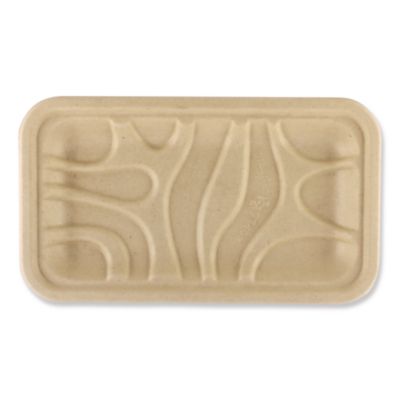 World Centric Fiber Meat and Produce Trays, 4.8 x 8.3 x 0.7, Natural, Paper, 500/Carton (TRSC17SLFS)