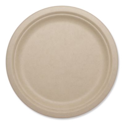 World Centric Fiber Plates, Paper, 10.1" dia, Natural, 800/Carton (PLSCU10LFP)