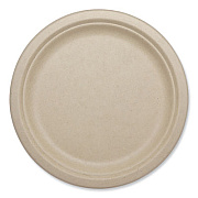 World Centric Fiber Plates, Paper, 9.1" dia, Natural, 1,000/Carton (PLSCU9LFP)