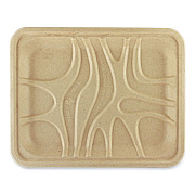 World Centric Fiber Meat and Produce Trays, 7.1 x 9.1 x 0.7, Natural, Paper, 500/Carton (TRSC4SLFS)