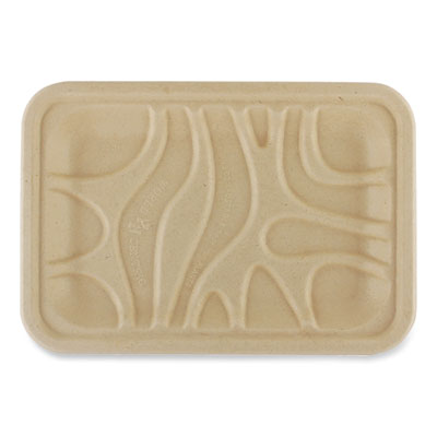 World Centric Fiber Meat and Produce Trays, 5.7 x 8.2 x 0.6, Natural, Paper, 500/Carton (TRSC2SLFS)