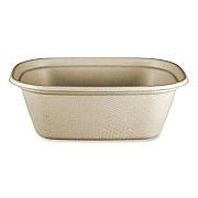 World Centric Fiber Containers, 48 oz, 8.7 x 6.5 x 3.1, Natural, Paper, 400/Carton (CTSCU3LFP)