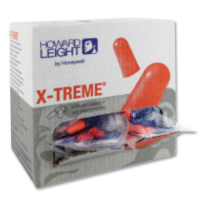 Howard Leight by Honeywell X-TREME Corded Disposable Earplugs, Corded, One Size Fits Most, 32 dB, Orange, 1,000/Carton (XTR30)