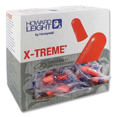 Howard Leight by Honeywell X-TREME Uncorded Disposable Earplugs, Uncorded, One Size Fits Most, 32 dB, Orange, 2,000/Carton (XTR1)