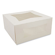SCT Bakery Boxes, 9 x 9 x 4, White, Paper, 150/Carton (24293)