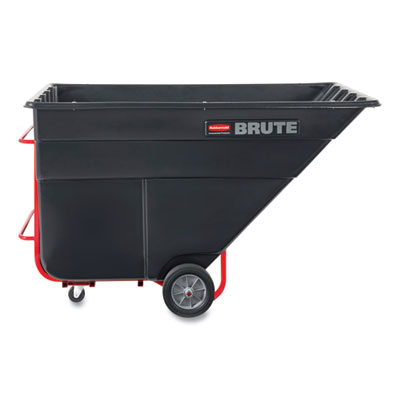 Rubbermaid Commercial 1.5 cu yd BRUTE Rotomolded Tilt Truck, 1,200 lb Capacity, Black (1025BLA)