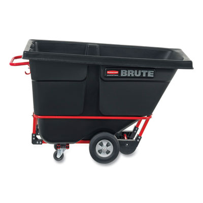 Rubbermaid Commercial 0.5 cu yd BRUTE Rotomolded Tilt Truck, 850 lb Capacity, Black (1305BLA)