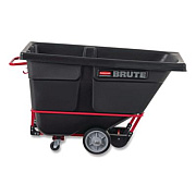 Rubbermaid Commercial 0.5 cu yd BRUTE Rotomolded Tilt Truck, 1,400 lb Capacity, Black (1306BLA)