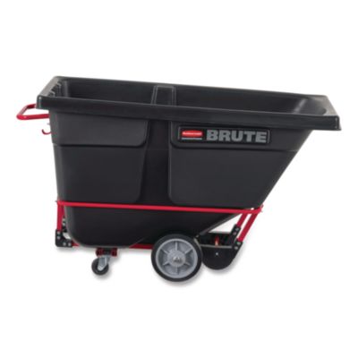 Rubbermaid Commercial 0.5 cu yd BRUTE Rotomolded Tilt Truck, 1,400 lb Capacity, Black (1306BLA)