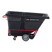 Rubbermaid Commercial 1 cu yd BRUTE Rotomolded Tilt Truck, 1,250 lb Capacity, Black (1315BLA)