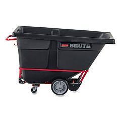 Rubbermaid Commercial 1 cu yd BRUTE Rotomolded Tilt Truck, 1,250 lb Capacity, Black (1315BLA)