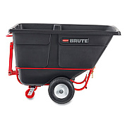 Rubbermaid Commercial 1.5 cu yd BRUTE Rotomolded Towable Tilt Truck, 2,100 lb Capacity, Black (102641BLA)